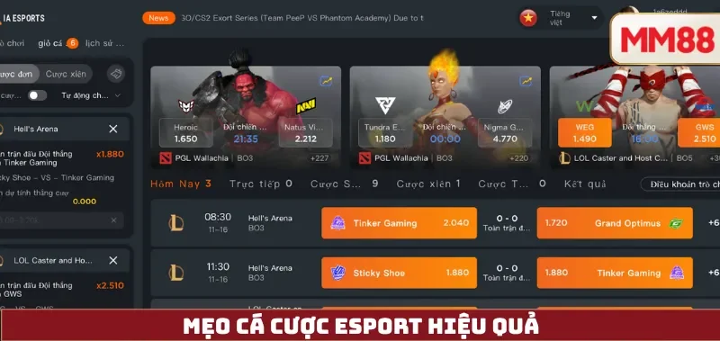 Mẹo Cá Cược eSport Hiệu Quả – Chiến Lược, Quản Lý Vốn & Chọn Trang Cá Cược Uy Tín Cùng MM88 2 Mẹo Cá Cược eSport Hiệu Quả